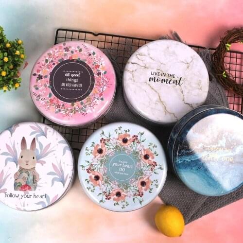 Large Vintage Flower Tin Storage Box Round DIY Baking Floral Cookie Cakes Food Container For Children Gifts Dessert Organizer