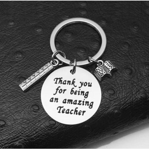 Thanksgiving Teachers Day Student Send Teacher Cultural Keychain Key Ring Gift