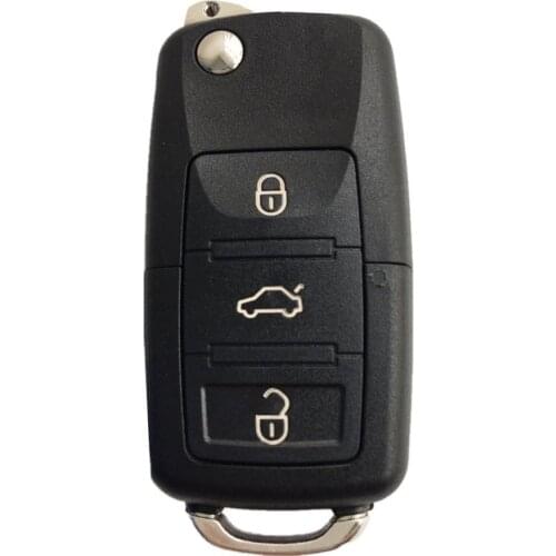 Car Remote Flip Key Shell 3 Button Keys Case Fob for Volkswagen For VW B5