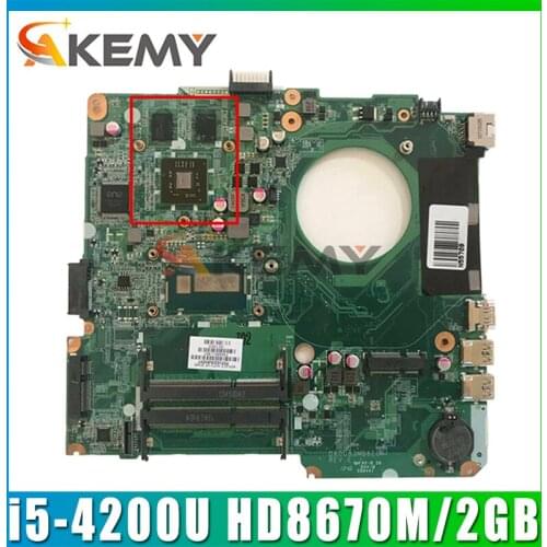 For HP 14-N Laptop Motherboard 756192-501 757158-501 With HD 8670M/2GB GPU i5-4200U CPU DA0U83MB6E0 MB 100% Tested Fast Ship