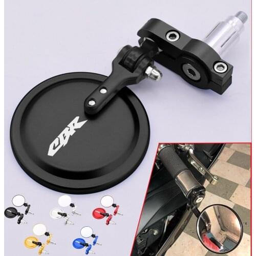 For Honda CBR 125R 600 F4i 650F 650R 1100XX 1000F cbr 600 954 1000RR Motorcycle Mirrors 3 Inch Round Folding Bar End Side Mirror
