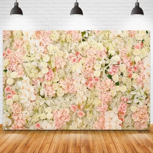 Rose Flowers Wall Decoration Wedding Photography Background Floral Backdrops For Baby Shower Newborn Birthday Party Photo Studio