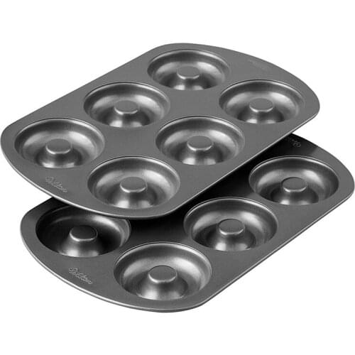 Donut Mold DIY Cake Mould Kitchen Tool Chocolate Biscuit Non-Stick Candy Mold Carbon Steel Donut Baking Pan Kitchen Tools