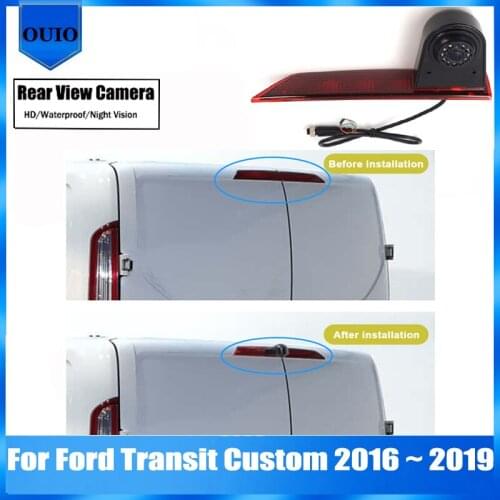 HD Rear View Reverse Camera For Ford Transit Custom 2016 2017 2018 2019 BackUp Parking Brake light Camera