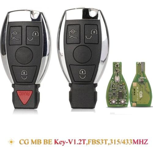 Kutery 3/4 Buttons Car Remote Key Fob CG BE Remote Semi Keyless 315/433MHz For Mercedes Benz ML R GL W210 W220 NEC BGA