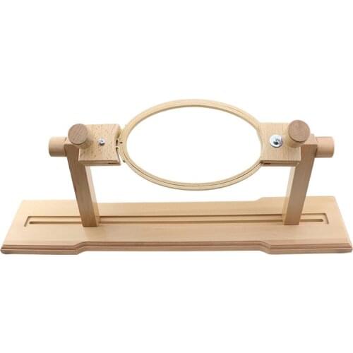 Multifunctional Beech Wood Desktop Household Adjustable Cross Stitch Embroidery Frame, Environmentally Friendly French Crochet E