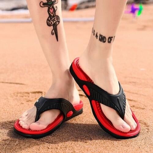 Men Beach Flip Flops 2021 Summer Casual Shoes Man Slip-on Slippers Male Casual Sandals Mens Bathroom Flip Flop Slides Zapatos