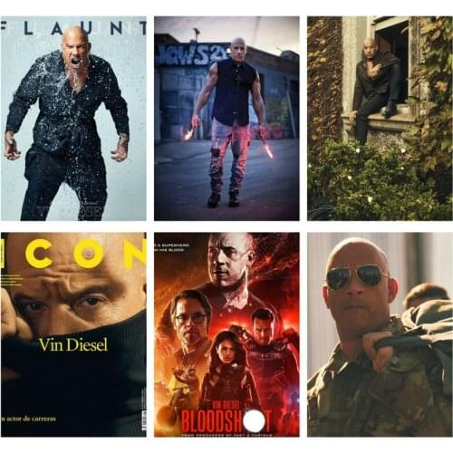 Custom Design 250GSM Paper Card NEW 2020 Moive Poster Bloodshot Vin Diesel Mark Sinclair Vincent PostCard DIY Painted Handmade