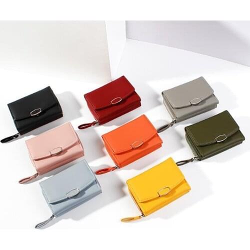 2020 New Fashion Women Wallets Female Purses With Zipper Pocket Ladies Small Wallet Holder Money Card Coin Bag 8 Color