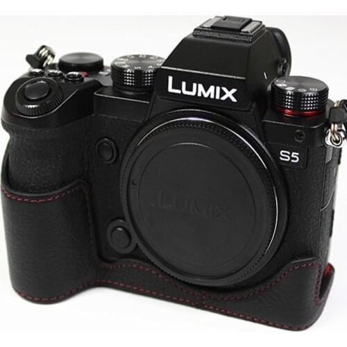 Suitable for Panasonic DC-S5GK Quan Huafu micro camera bag S5 leather protection half holster base S5 shell