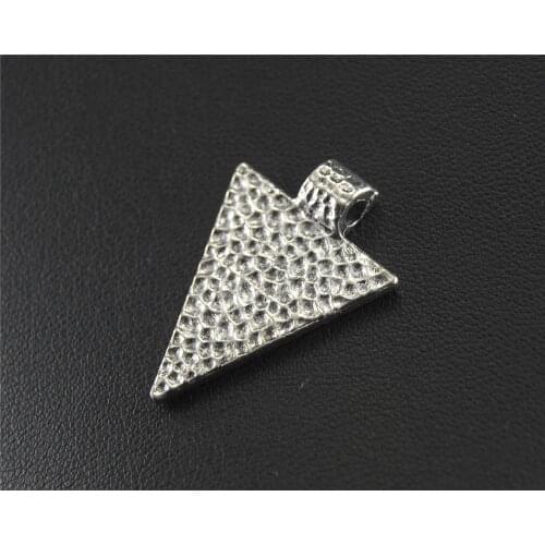 15pcs Silver Color triangle drop Charm Pendant DIY Necklace Jewelry Making 28x19mm A1467