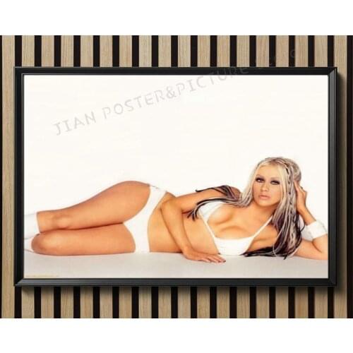 R0222 Christina Aguilera Star Sexy Beautiful Girl Model Wall Sticker Silk Poster Art Home Decoration