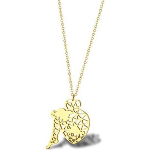 RIR For Greatest Mamas Jewelry Stainless Steel Novelty Mother Holding Baby Pendant Necklace Gold Mothers Day Thanksgiving Gift