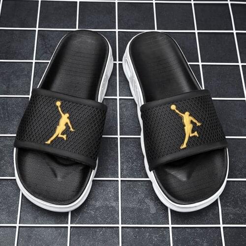 Summer Home Men Slippers Simple Solid Lovers Plarform Shoes Non-slip Indoor Outdoor Bathroom Soft Sole Slides Flip Flops