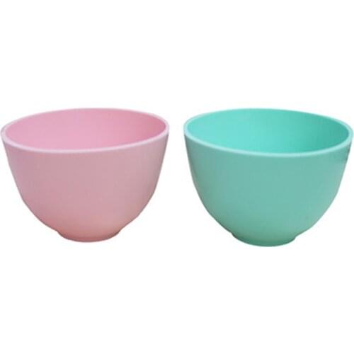 Silicone Mask Bowl Odorless Anti-Drop Mask Mixing Bowl DIY Hand Comestic Mask Bowl Brush Beauty Makeup Tool Random Color