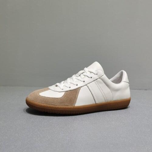 Yomior Luxury Flats Vintage British Men Casual Shoes Cow Leather Summer Autumn White Mixed Colors Breathable Designer Sneakers