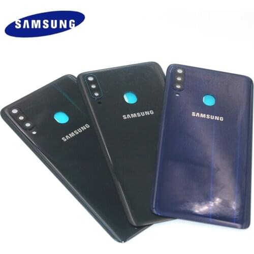 Back plastic Cover For Samsung Galaxy A20S A 20s SM-A2070 Battery Door Rear panel Housing Case With Camera Glass Lens+Logo 6.5"