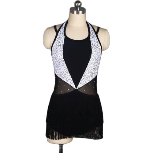Sequin spandex with mesh bodice dance costume women & girl stage performance jazz & tap dance costume dancewear