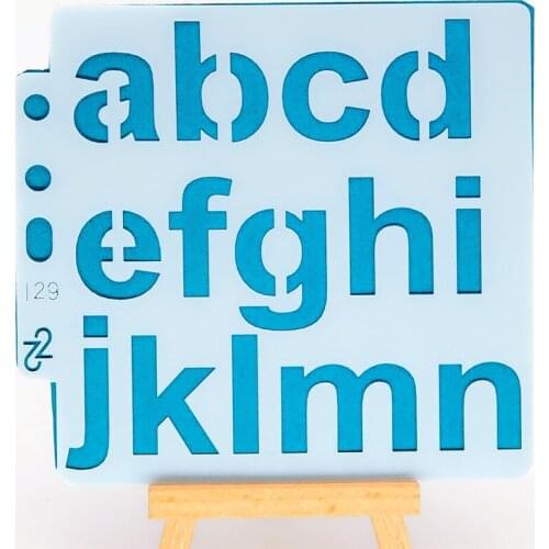 14*13CM Lower Case Letters Shield DIY Cake Scrapbook Stencils Hollow Embellishments Printing Lace Ruler Valentines Day