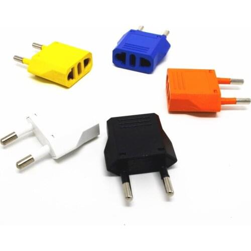 5 pcs US to EU Plug adaptor plug convertor Travel Adapter Power Converter Wall Plug