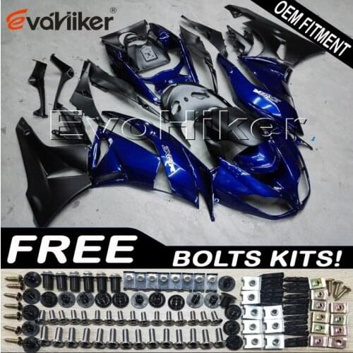 ABS Fairings for ZX6R 2009 2010 2011 2012 blue Black ZX 6R 09 10 11 12 ABS plastic motor Fairings kit Injection mold