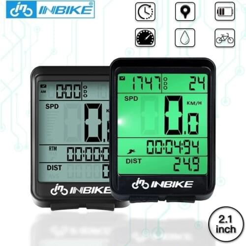 INBIKE Waterproof Bicycle Speedometer Wireless Wired Computer MTB Bike Cycling Stopwatch odometer Watch LED Digital Accessories