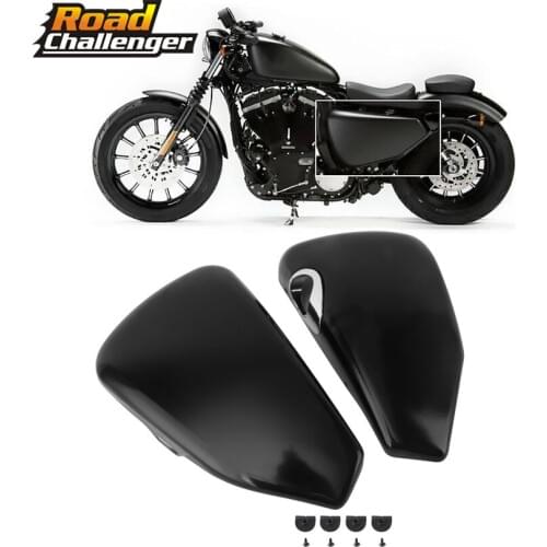Black Motorcycle Right Left Side Battery Cover For Harley Sportster XL Iron 883 1200 48 72 2014-up Motorbike Accessories