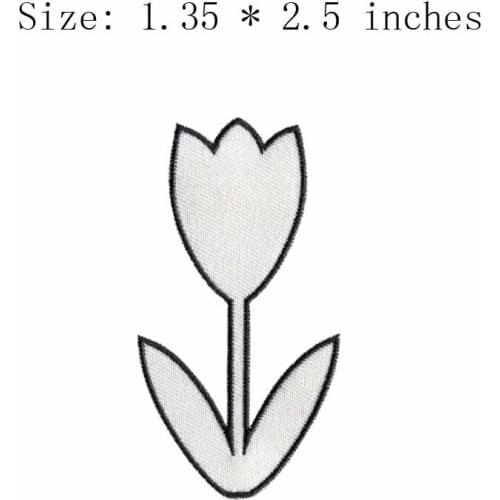 Flower 1.35"wide embroidery for iron on backing//hollow patch/shoes patch