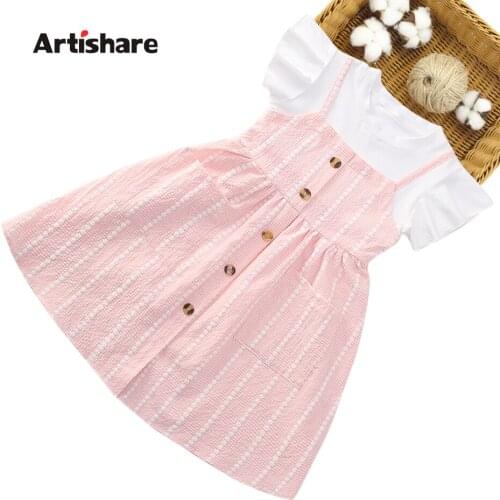 Kids Dresses For Girls Plaid Pattern Party Dress For Kids Girl Patchwork Kid Dress Summer Girl Costume 6 8 10 12 14