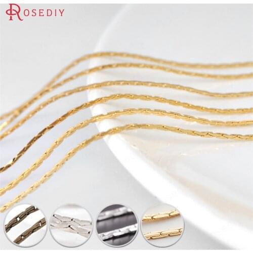 Wholesale Width 0.5mm /0.8mm Gold color Copper Jadoku Chains Diy Fashion Findings Accessories (JM2608)