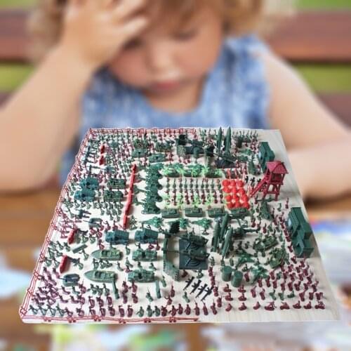 575Pieces Army Men Set Mini Action Figure Play Set w/ Soldiers, Vehicles, Aircraft & Boats Pretend WWII Army Base for Boys