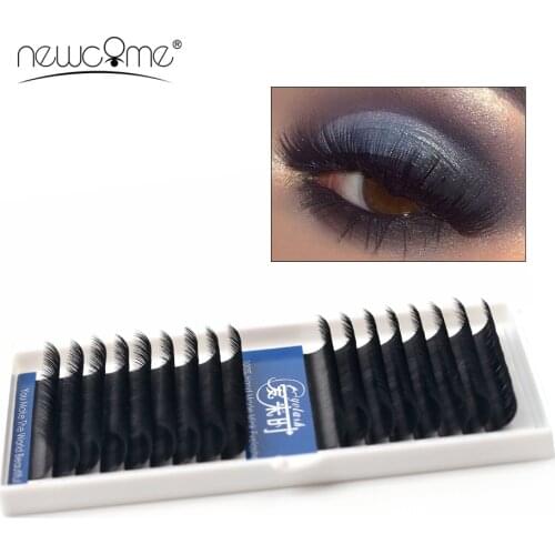 NEWCOME 16 Lines High-quality Eyelash Extension Natural long Eyelash Lashes Softs Luxury False Eyelashes Make up tools