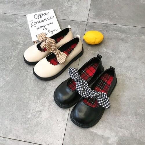 2020 new products solid color square head shallow mouth fashion wild bow retro small leather shoes women casual loafers W38-93