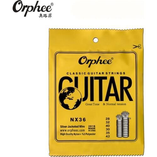 Orphee NX36 028-043 Classical Guitar Strings nylon silver jacketed wire Vacuum Packaging guitar parts