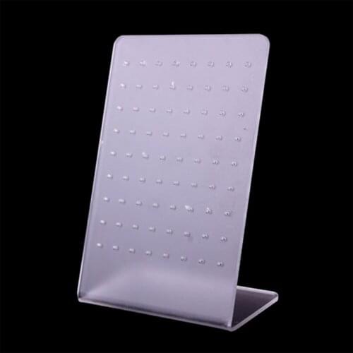 72 Holes Showcase Rack Jewelry Earring Board Holder Ear Studs Display Stand