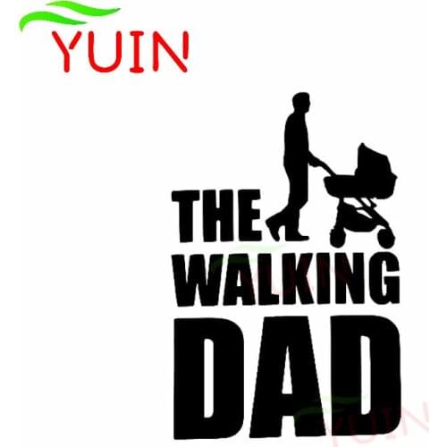 The Walking Dad Fun Car Sticker Baby on Board Applique Fashion Decoration Accessories PVC Cars Modeling Waterproof Decal