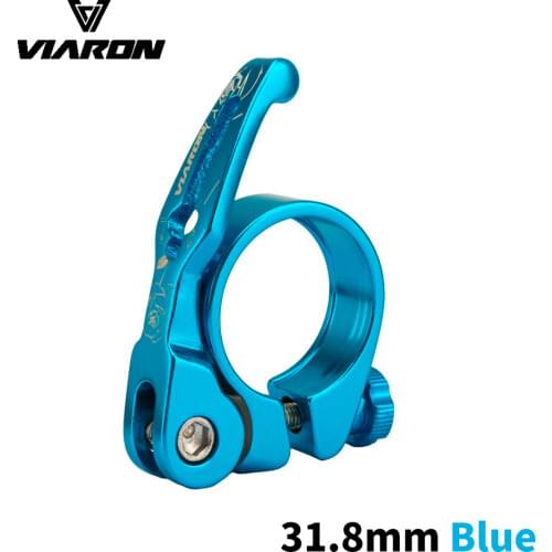 VIARON MTB Bike Seat Post Clamp Quick Release Ultralight Bicycle Seat Post Mount 31.8mm 34.9mm Bicycle Parts