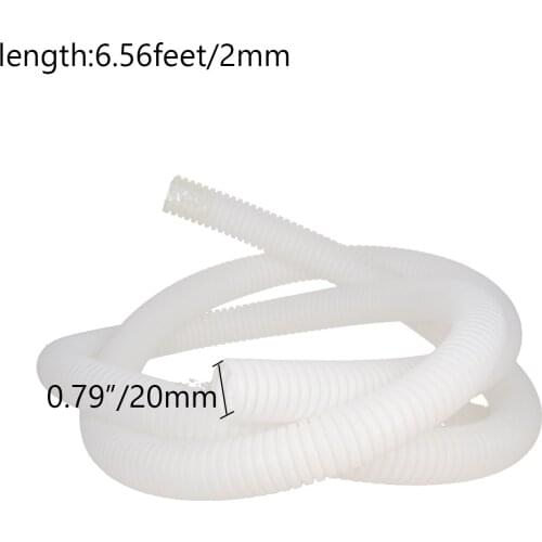 1~4pcs White Corrugated Tube Hose 20~36mm Inner Dia 1~27m Long Polypropylene（PP) Tubing Conduit Pipe PP25 PP28.5 PP34.5 PP42.5