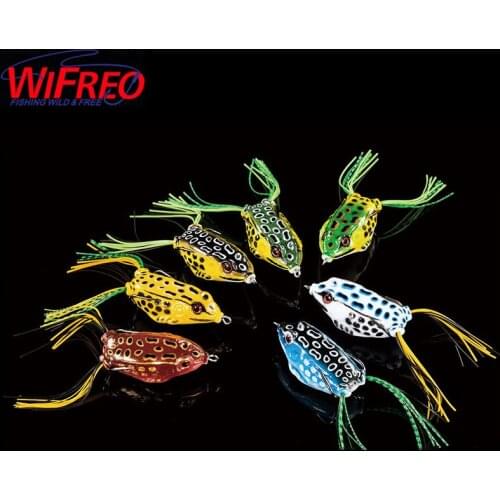 10Pcs/lot Frog lures Iscas SapFishing Lure Soft Plastic Fishing Bait With Hook Top Water Artificial Fish Tackle 5.8CM 10G