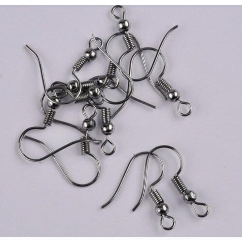 1000pcs Gun Metal DIY Earring Findings Earrings Clasps Hooks Fittings DIY Jewelry Making Accessories Hook Earwire Jewelry
