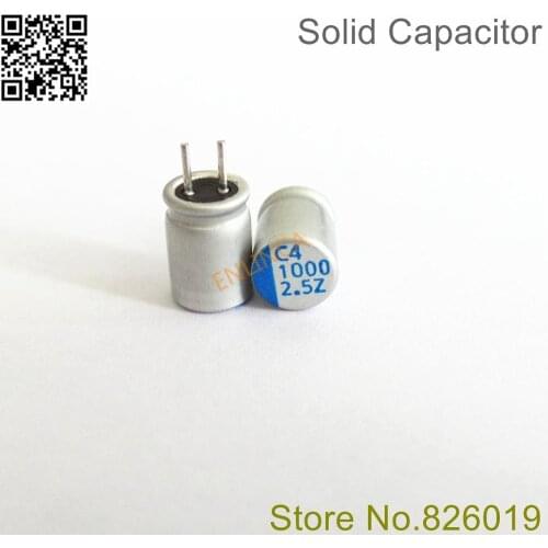 120pcs/lot 2.5V1000UF 6*8 Solid Electrolytic Capacitors For Motherboard Low ESR 1000UF 2.5V