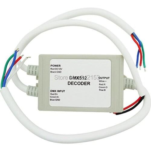 2PCS/LOT DC12V-24V Waterproof DMX-512 Decoder Controller 3 Channels for RGB LED Light Portable Lighting Accessories