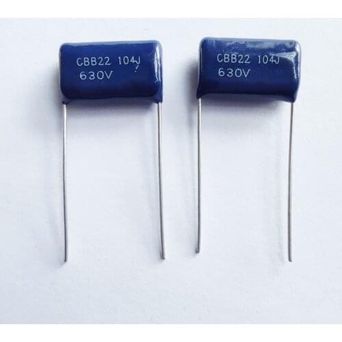 50pcs 104 100nf 630V P15 Type CBB Metallized Polypropylene Film Capacitors