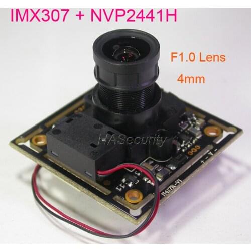 AHD-H (1080P) / CVBS(D1) 1/2.8" STARVIS IMX307 CMOS sensor + NVP2441 CCTV camera module PCB board +OSD cable +F1.0 M12 Lens +IRC