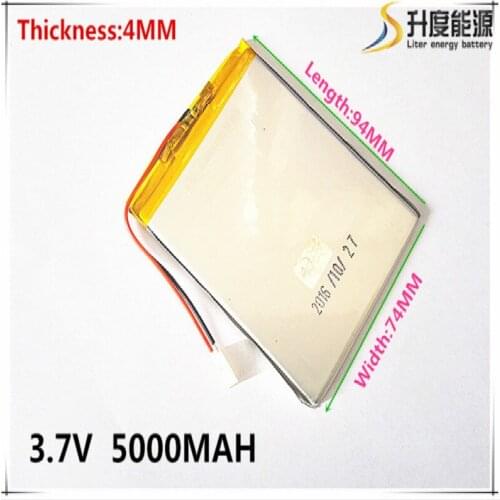 407494 Battery 5000mAH Li-ion Tablet pc battery For 7,8,9 inch tablet PC ICOO 3.7V Polymer lithiumion Battery With High Quality