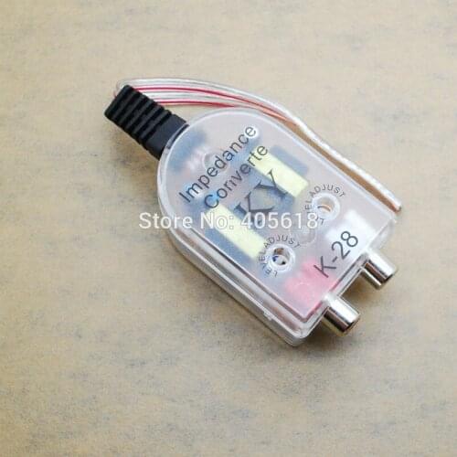 Car Speaker to RCA Level Adaptor High to Low Sockets Auto Line Out Converter Audio transverter sound subwoofer amplifier styling