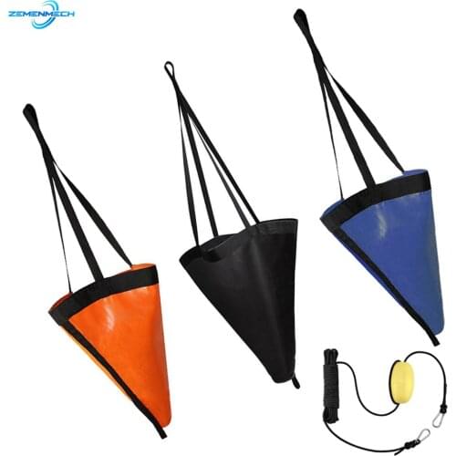 Kayak Canoe Boat Float Marine 24 Inch PVC Sea Anchor Drift Anchor Drogue Drifting Brake Rowing 30ft Retrieving Tow Throw Line