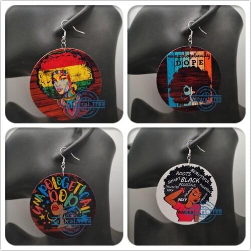 Free Shipping!!Unapologeticqlly Black Wooden Earrings