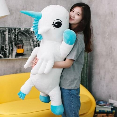 Large plush unicorn toys lovely animal dolls pink unicorn pillow birthday gift for children