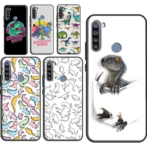 Cute Dino Dinosaur Case For Xiaomi Redmi Note 10 7 8 9 Pro Note 8T 9S Fundas For Redmi 9T 9C 9A 8A K40 Cover